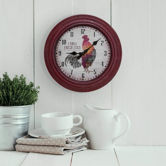 La Crosse Technology Rooster Wall Clock, 12"