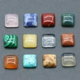 thumbnail image 5 of 10mm Natural Mixed Gemstone Square Cabochon Crystal CAB Flatback Chakra Beads, 5 of 7