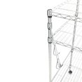 thumbnail image 2 of Zimtown 4-Tier Boulangers Rack de Stockage Rack Four à Micro-Ondes Support avec Crochets de Suspension Chrome, 2 of 4
