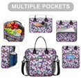 thumbnail image 2 of Butterfly and Purple Green Pattern Insulated Leakproof Lunch Box for Women, Large Lunch Bag for Tween Teen Adult, Loncheras Para Mujer for Work Beach Travel Picnic Camping, 2 of 6