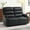 Black, variant on MCombo 63.4" Power Loveseat Recliner Sofa with Adjustable Headrest, Heat and Massage for Living Room, Faux Leather(Light Grey)