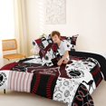 thumbnail image 4 of Erosebridal Sport Baseball Plaid Full Size Comforter Sets 3 Pieces for Kids Boys,Ball Gamer Bedding Sets for Teens,Black Reversible,Ultra Soft Home Decor, 4 of 6