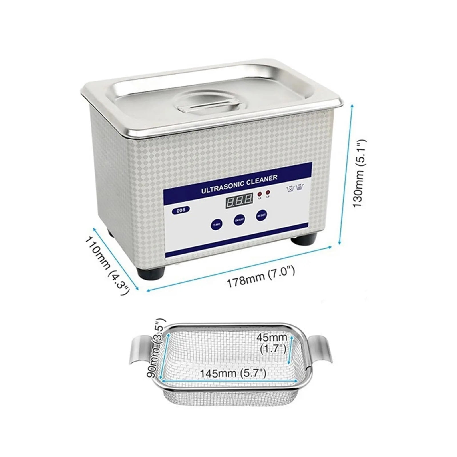 Ultrasonic Cleaner Ultrasound Glasses Jewelry Cleaner 40KH High Frequency Ultrasonic Washing Bath for Glasses Jewelry Cleaning