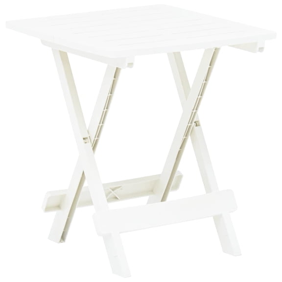 vidaXL 17.7 in Plastic Weather-Resistant Square Outdoor Bistro Table, White