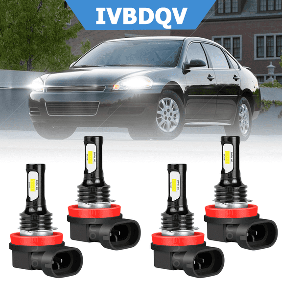 For Chevy Impala 2006-2013 LED Headlight Bulbs H11 H11 Hi/Lo Beam 6000K White