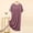Purple, variant on BUIGTTKLOP Nightgowns for Women Short Sleeves Nightshirts Crewneck Pleated Sleepshirts Comfy House Dresses