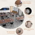 thumbnail image 6 of 2 PCS Folding Conference Table on Wheels,47.2 IN Modular Flip-Top Conference Room Table for 6–12 People, Mobile Training & Meeting Table for Office Classroom School, Space-Saving Design, 6 of 7