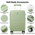 thumbnail image 3 of Hanke Luggage Sets 3 Piece, 20/24/28 Inch Hard Shell Suitcases with Wheels & TSA Lock Lightweight PC Hardside Luggage for Travel(Bamboo Green), 3 of 9
