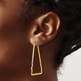 thumbnail image 3 of Chisel Stainless Steel Polished Yellow IP-plated Triangular Hoop Earrings - 54.5mm, 3 of 6