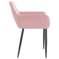 thumbnail image 3 of vidaXL Dining Chairs 2 pcs Pink Velvet, 3 of 5