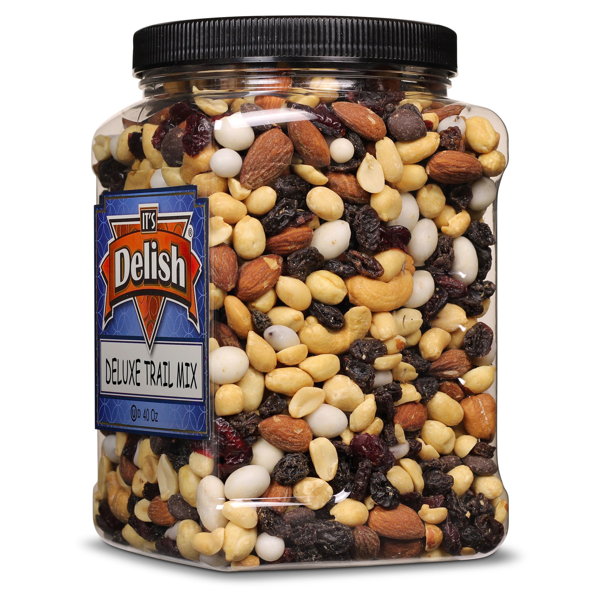 Deluxe Trail Mix with Greek Yogurt, Chocolate, Fruit and Nuts by Its Delish  2.5 lbs Jumbo Container  Healthy Mix of Greek Yogurt Coated Raisins & Dark Chocolate Chips, Dried Fruit and Nuts,...