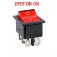 thumbnail image 1 of Interrupteur à Bascule DPDT avec Lampe Néon Rouge KCD2 16A/250VAC, 1 of 4