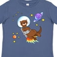 thumbnail image 4 of Inktastic Otter Space Cute Otter with Rocket Pack Boys or Girls Toddler T-Shirt, 4 of 5