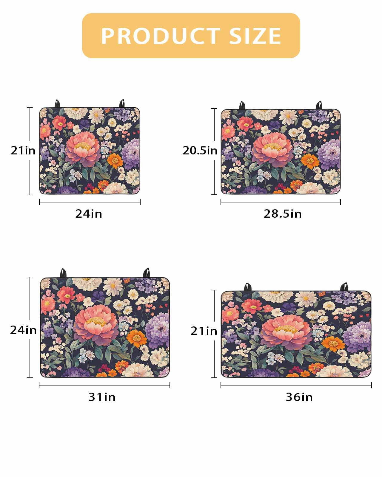nqOlkjepod Large Induction Cooktop Protector Mat 24"x21", Colorful Spring Floral Stove Top Covers for Electric Stove, Botanical Summer Blooming Stove Burner Cover Mats, Glass Top Stove Cover