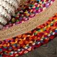 thumbnail image 6 of JONATHAN Y RNF105A-7R Isla Round Boho Braided Rag & Jute Multi/Natural 7' Round Area Rug, Natural Fibers Geometric, Pet Friendly, Stain Resistant, Easy to Clean, for Living Room; Kitchen, Bedroom, 6 of 7