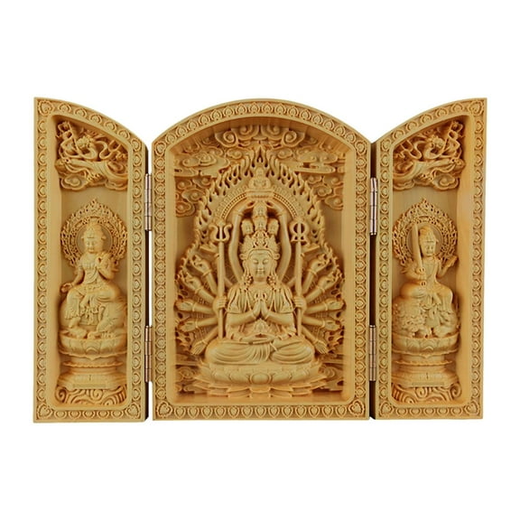 Kokiya Buddha Statue Lightweight Decorative Desktop Miniature Bodhisattva Figurine for