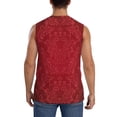 thumbnail image 4 of Pofeuu Vintage Burgundy Print Men's Muscle T-Shirt, Sleeveless, Muscle Tank, Classic Muscle Tee Top For Men Casual Sleeveless Muscle T-Shirt Trendy Clothes-X-Large, 4 of 7