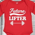 thumbnail image 4 of Inktastic Future Lifter Weightlifting Boys Long Sleeve Baby Bodysuit, 4 of 5