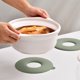 thumbnail image 1 of Manteles individuales redondos duraderos para cocina y comedor: diseño rústico, resistentes al calor, antiescaldaduras y posavasos colgantes para sala de estar., 1 of 5