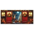 thumbnail image 3 of 7x16 ft Christmas Banner Cover, Garage Door Christmas Cover Winter Snow Scene Outdoor Large Garage Door Decors Xmas Candyland Village Backdrop for Wall House Holiday Party Decor, 3 of 5
