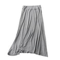 thumbnail image 4 of HBGVBA Midi Skirts for Women,Caual A-Line Skirts,Solid Color Flowy Long Skirt Elastic High Waist Versatile Skirts, 4 of 5