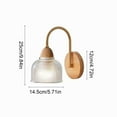 thumbnail image 3 of Foqnuq LED Wall Lamp, Wall Sconce & Bedside Light – Mood-LED Corridor & Vanity Lighting, Warm Up/Down, Wood Glass, Hardwired for Living Room Hallway, 3 of 6