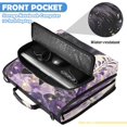 thumbnail image 6 of Purple Fox Printed Zipper Binder with Handle&Shoulder Strap 2 inch 3 Ring 500+300 Sheet Capacity File Folder Organizer, 6 of 8