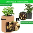 thumbnail image 4 of Xiao Hua Bolsas de cultivo de papas de 10 galones con solapa, de tela resistente, con asa y ventana de cosecha, para macetas, verduras, papas y tomates, color marrón, paquete de 4, 4 of 5