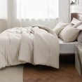 thumbnail image 2 of All Seasons Full Size Comforter Set, 3 Pieces(1 Comforter and 2 Pillow Shams ) Beige - Full, 2 of 5
