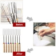 thumbnail image 5 of Palitos para asar malvaviscos, 8 Uds., brochetas de barbacoa de Metal extensibles de 32 pulgadas de largo para juego de parrilla, tenedores telescópicos para barbacoa, 5 of 5
