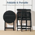 thumbnail image 3 of Best Choice Products 3-Piece Acacia Wood Bistro Set, Folding Patio Furniture w/ 2 Chairs, Table - Charcoal, 3 of 8