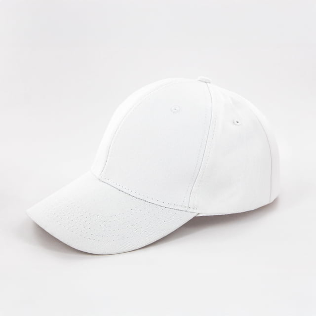 CRAFTEE Customisable Baseball Cap, -100% Cotton - White - Adult Size