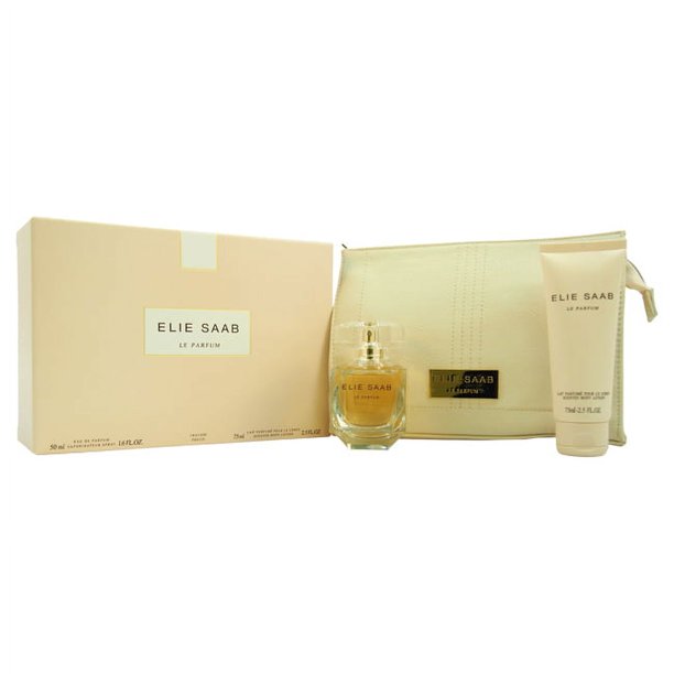 Elie Saab le Parfum by Elie Saab pour Femme - Coffret Cadeau 3 Pièces Spray EDP 1,6 Oz, Lotion pour le Corps Parfumée 2,5 Oz, Trousse