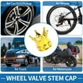 thumbnail image 3 of Tire Valve Stem Caps 12.8MM Car Wheel Valve Cap Gold Tone Crown Style for Car Bike Motorcycle Truck 4pcs, 3 of 7