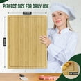 thumbnail image 3 of ATENOW 20"x15" Large Wood Cutting Board for Kitchen, Bamboo Cheese Charcuterie Board, Butcher Chopping Block, with Juice Grooves and Handles, 3 of 7