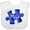 AA-White, variant on Inktastic Autism Awareness Be Kind Dark Blue Puzzle Piece Boys or Girls Baby Bib