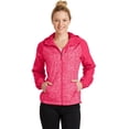 thumbnail image 2 of Sport-Tek Women's Heather Colorblock Raglan Hooded Wind Jacket. LST40, 2 of 2