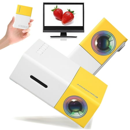 Projector For Outdoor Portable LED HD Mini Projector Outdoor Home Cinema Theater for Video TV Movie Party Game Home Entertainment Pico Projector ()