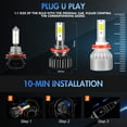 thumbnail image 6 of For Chevy Impala 2006-2013 Super Bright LED Headlight Bulbs High/Low Beam H9/H11 4pcs, 6 of 9