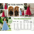 thumbnail image 6 of Oudiya Flower Girls Dress Bowknot V-Back Formal Pageant Ball Gown Party Wedding Tulle Long Dresses, 4-12Y, 6 of 6