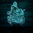 thumbnail image 2 of Luz nocturna LED de motocicleta, 16 colores, control remoto y toque inteligente, lámpara de noche con ilusión 3D regulable, 2 of 5