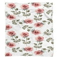 thumbnail image 5 of Soft, Lightweight, Warm Cozy Throw Blanket:Watercolor Pink Rose Throw Blanket - 50x60in Bed Throw Blanket Gift for Women & Ideal for Room, Couch Decor, 5 of 5