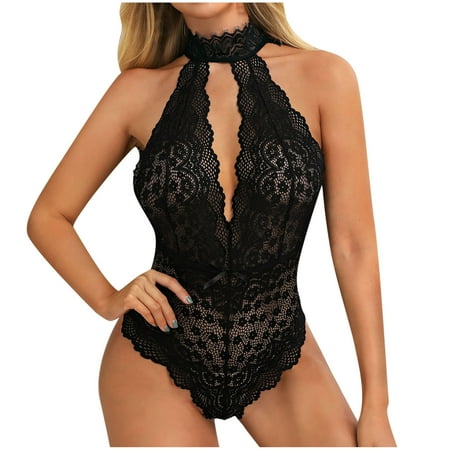 

Tagold Fall Clothes for Womens Women s Lace Embroidery One-piece Sexy Lingerie Sleepwear Lace Underwear