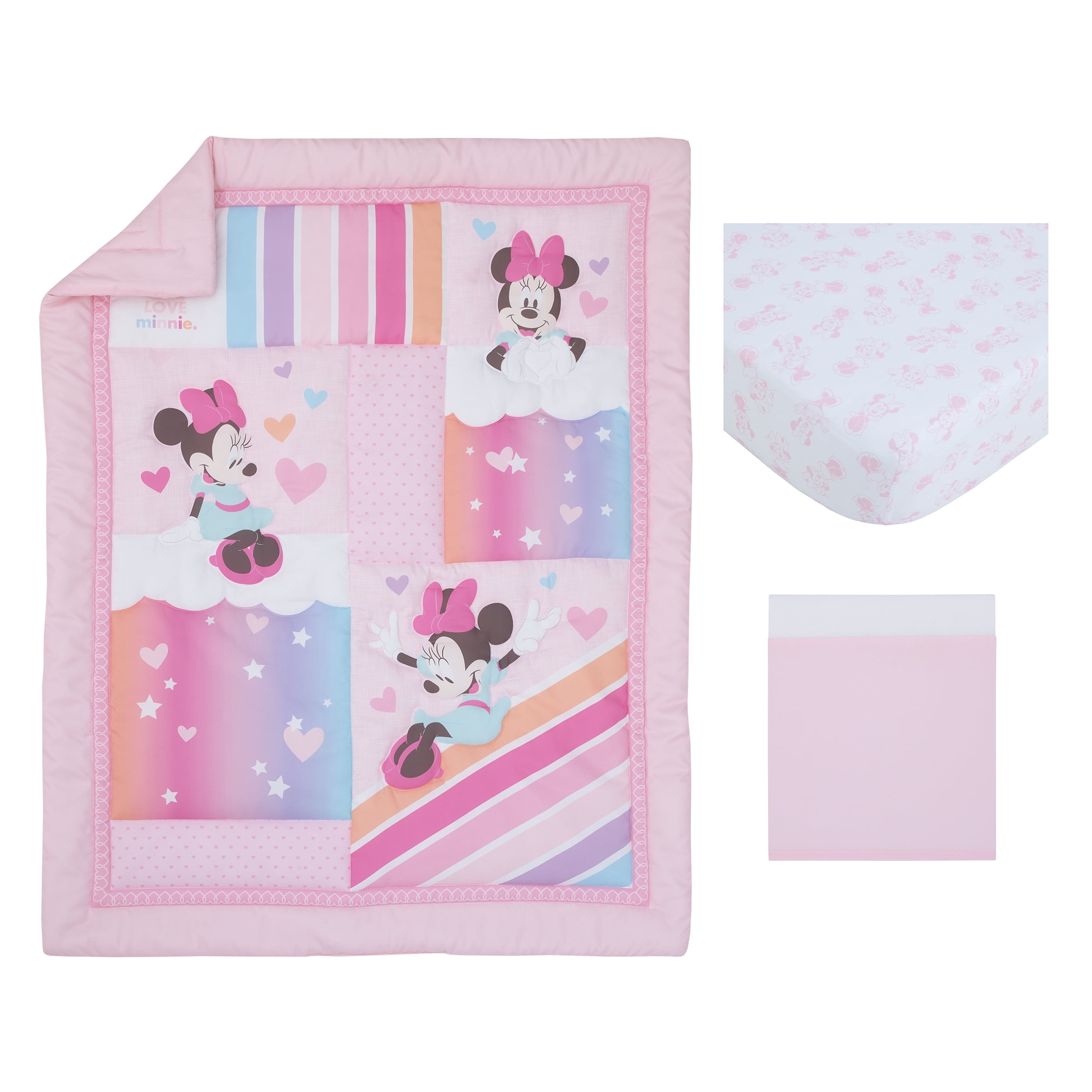 Disney Minnie Mouse Butterfly Dreams Stroller Or Crib Applique Comforter Only 