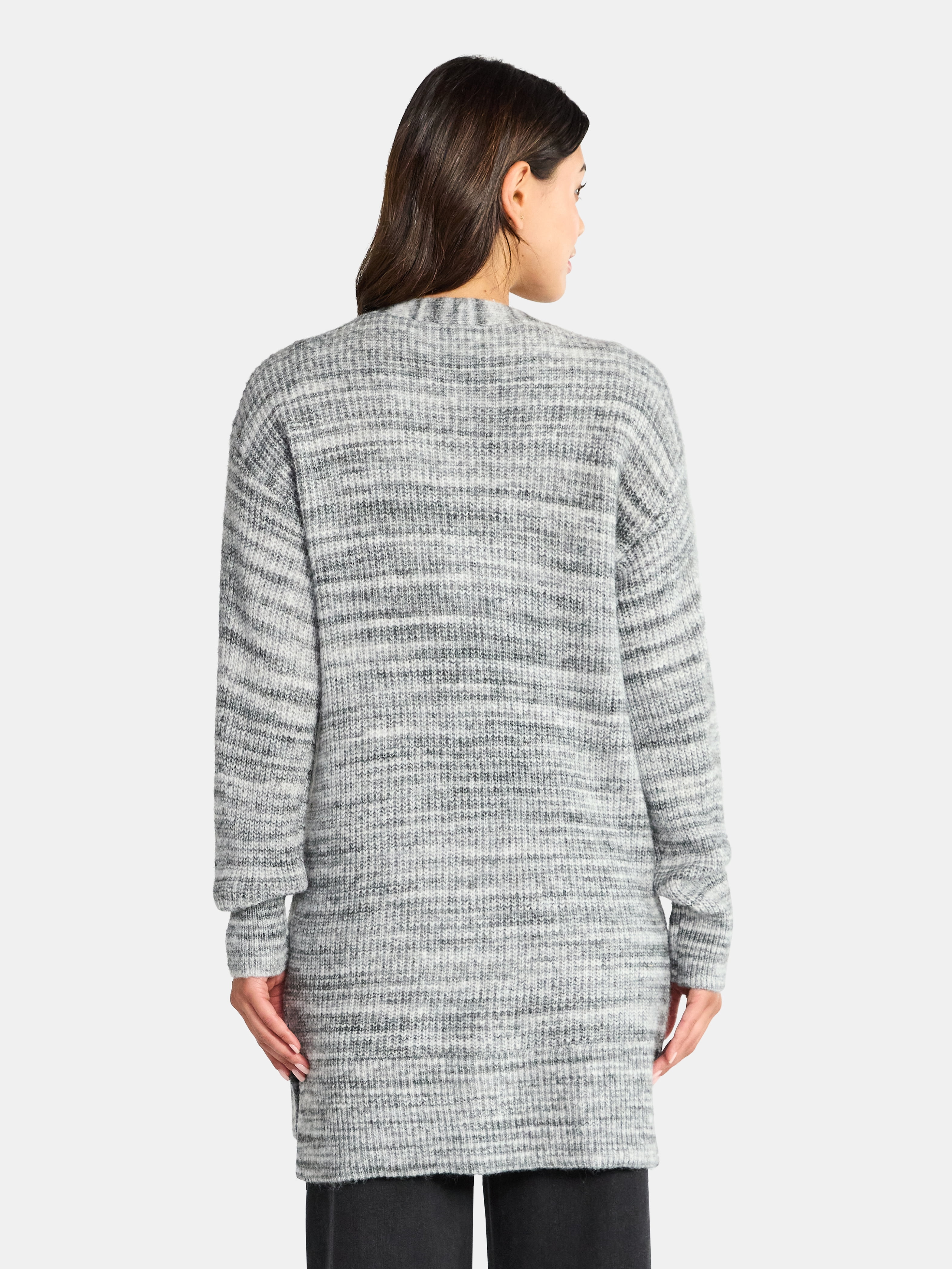 Time and Tru Women’s and Women’s Plus Super Soft Longline Cardigan Sweater, Lightweight, Size XS-4X