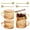 Amber, variant on 4pcs Coffee Cups, Vintage Coffee Mugs, Overnight Oats Containers with Lids and Spoons, 14oz Coffee Glasses, Drinkware Set for Iced Coffee,Yogurt,Milk,Tea,Coffee Bar Accessories,Brown