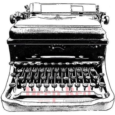 Deep Red Stamps Music Flourish Rubber Stamp – Cling Mount, Made In USA, For Crafting & Card Making