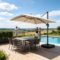thumbnail image 3 of Parasol Rectangulaire de Remplacement pour Patio avec Protection pour Jardin, Cour, Marché, 3 of 4