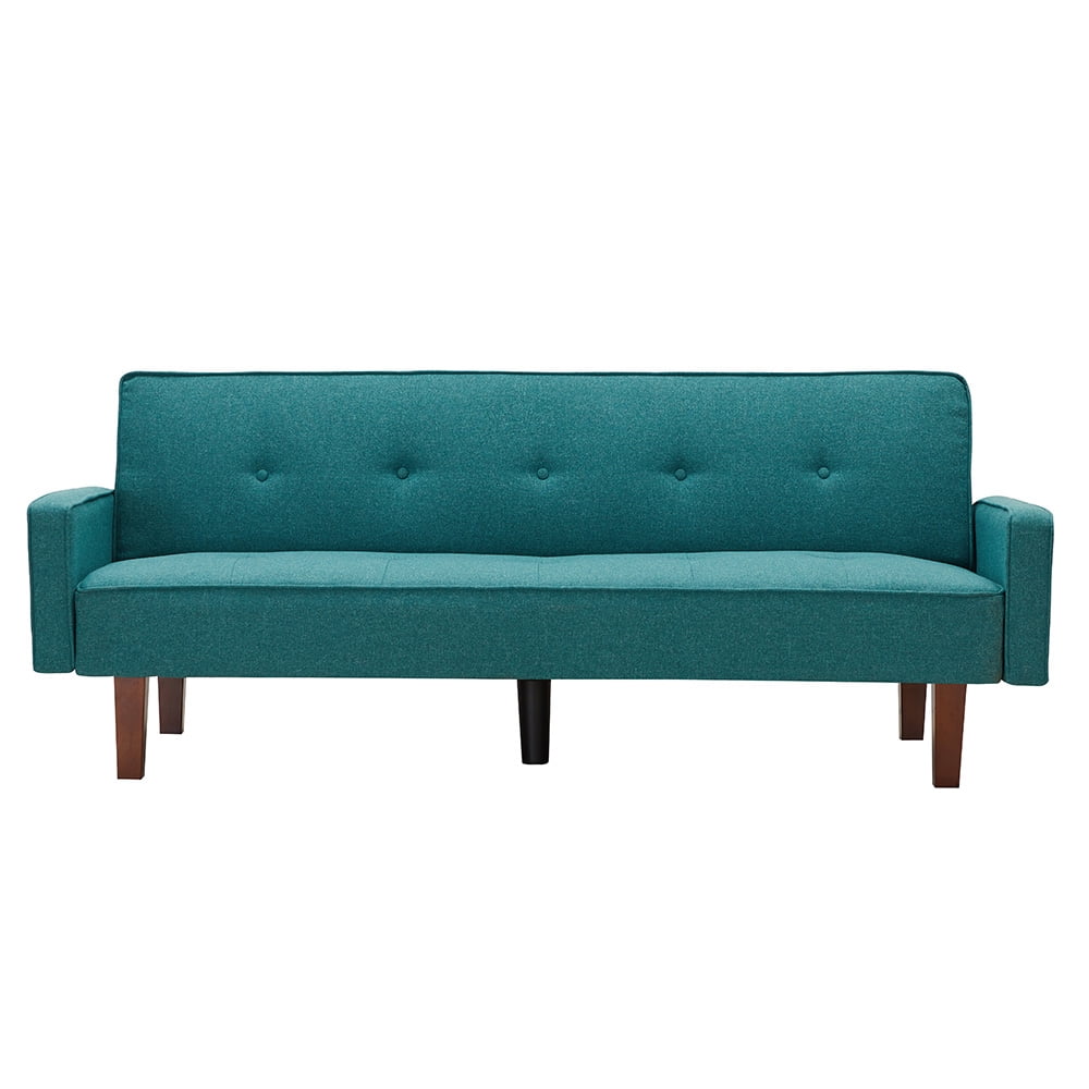Kepooman Modern Futon Sofa Convertible Sofa Bed, 3-Seat Multi-function Sofa Couch, Green Kepooman Modern Futon Sofa Convertible Sofa Bed, 3-Seat Multi-function Sofa Couch, Green