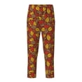 thumbnail image 2 of Gukieu Fall Leaves Print Youth Home Trousers, Elastic Waistband with Pockets for Home and Outing, Suitable for Children Aged 5-16-Large, 2 of 6